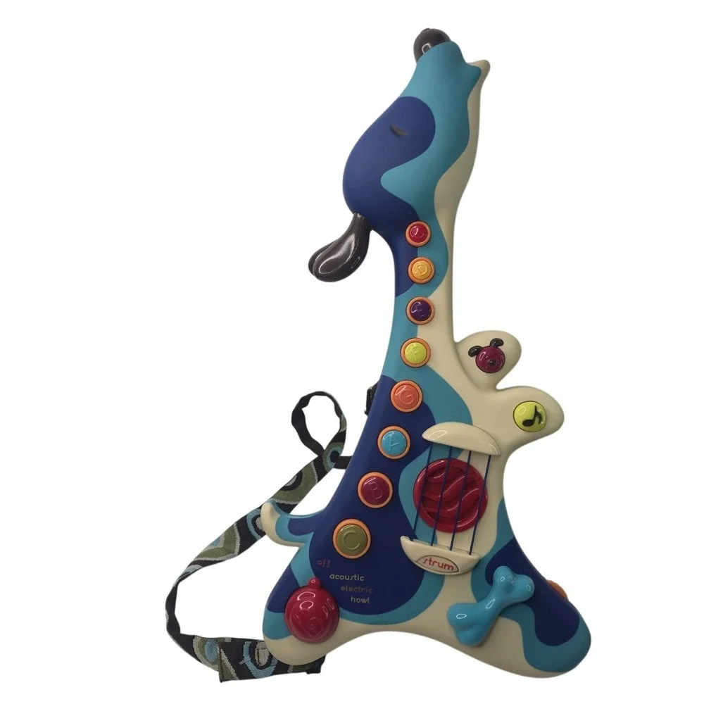 B Toys Electric Guitar Interactive Woofer Hound Dog Musical Instrument Tested